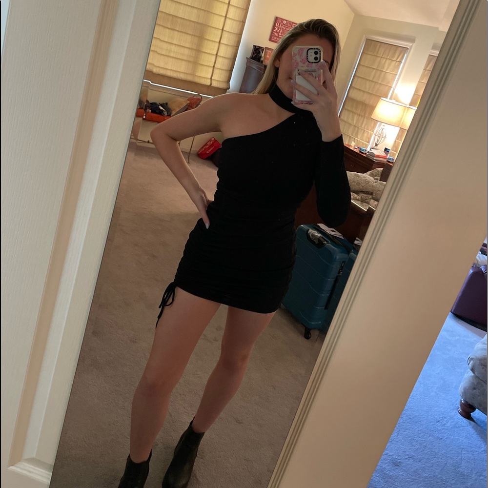 Hello Molly love dress metallic black